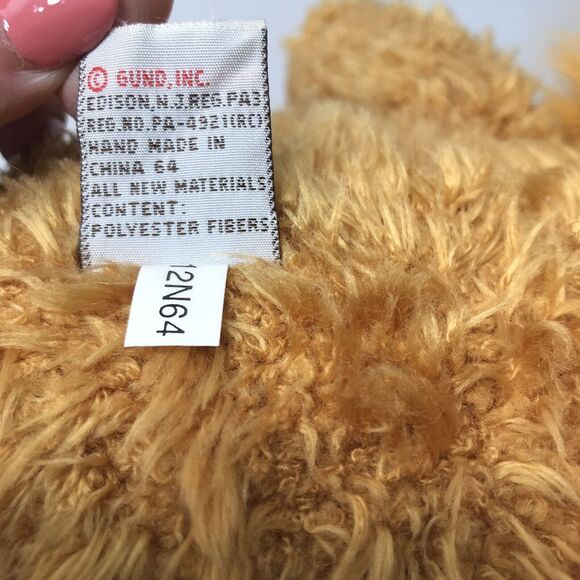 GUND Gabbi Lion Plush Stuffed Animal Toy 2741 Orange Brown 16" Long - Picture 4 of 5